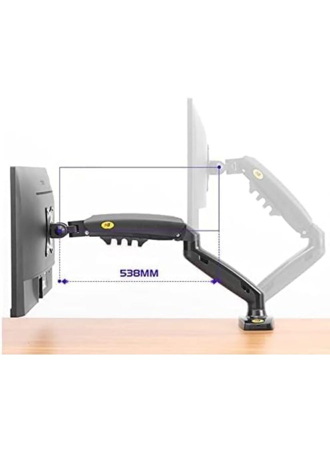 northbayou Full Motion Gas Strut Monitor Arm Desk Mount for 17–30 Inch Screens, Swivel Tilt Adjustable, Supports 2–9kg - Image 2